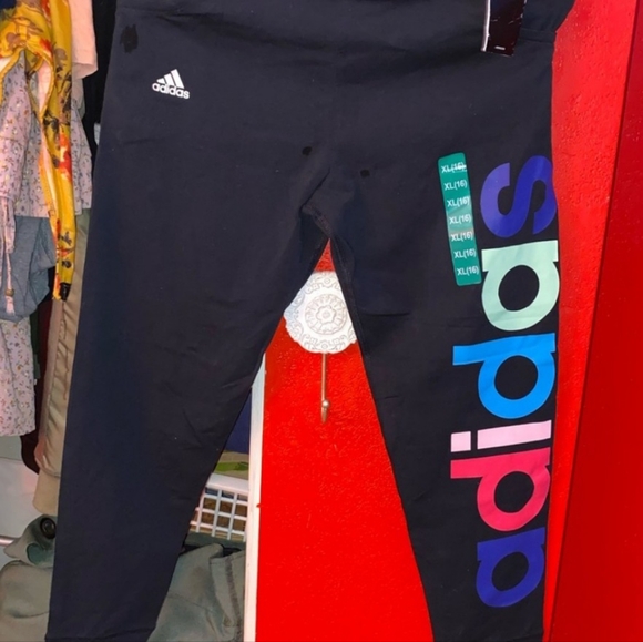 ***NWT Adidas Girls Workout/Yoga Leggings Size 14-16*** - Picture 4 of 4